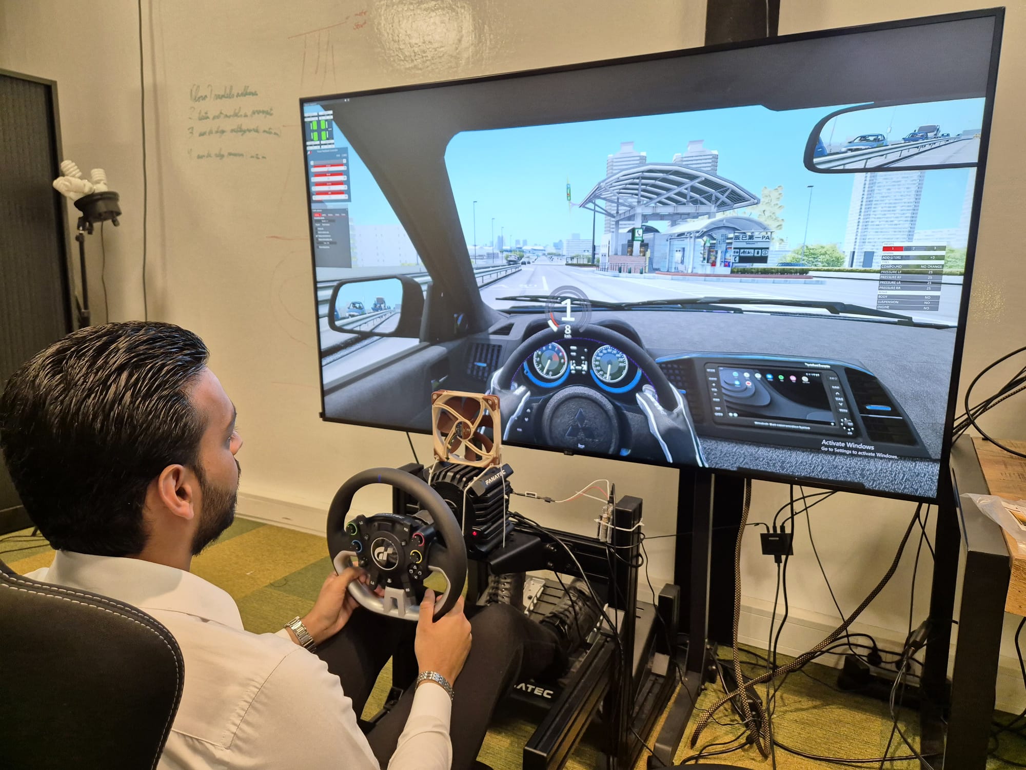 Racing simulator gains a fourth dimension